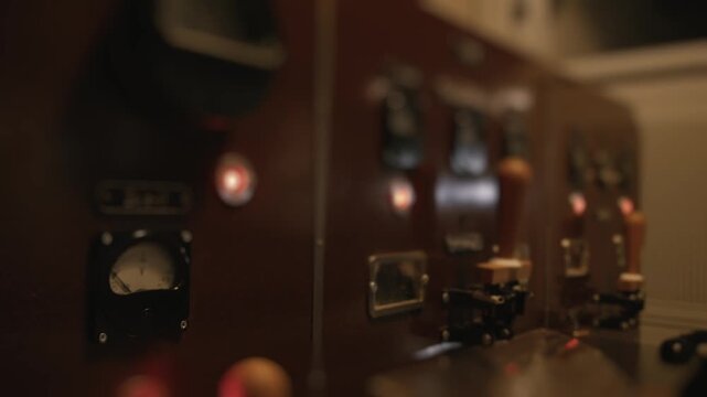 Vintage machine control panel showing fluctuations