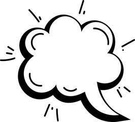 Chat sign for text, transparent background.