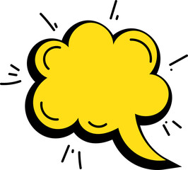 Chat sign for text, transparent background.