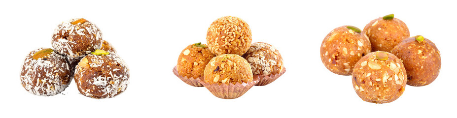 Arrangement Of Round Indian Sweets Against A Transparent Background With Diverse Textures And Colors