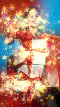 Vertical Snowflakes Transition 07