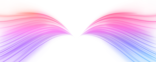 Abstract light waves flow in colorful neon patterns. Motion blur creates depth and dynamic movement. Ideal for futuristic backgrounds and sci-fi art. PNG