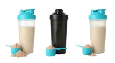 Vibrant protein supplement presentation highlighting fitness nutrition essentials against an