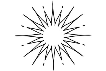 Fototapeta premium Hand drawn chalk sunburst