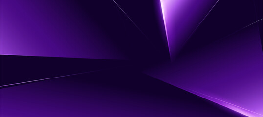 Fototapeta premium Abstract Purple Geometric With Glowing Lines on Dark Background vector