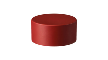 Simple red cylinder on a transparent background