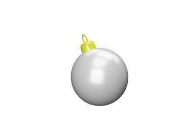 christmas, ball, white, PNG, 2026
