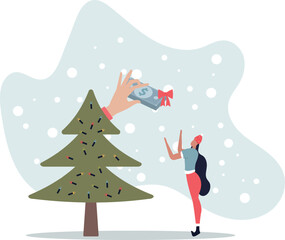 Obraz premium Getting paid, salary, wages payment or bonus, reward or employee benefits, tax refund or investment profit earning,life and employment of people.