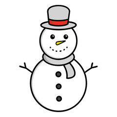 Snowman Line Art