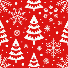 christmas tree seamless pattern