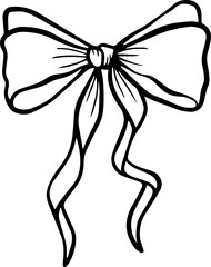 Line art fancy ribbon