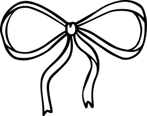 Line art fancy ribbon