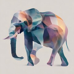 abstract blue elephant