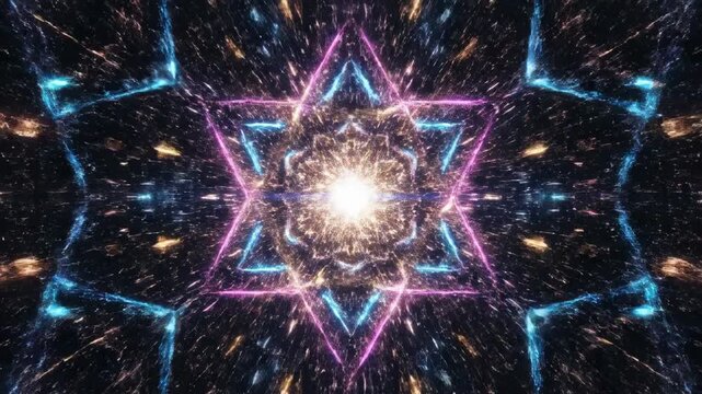 Brilliant geometric light pulses generating sharp triangular shockwaves that expand rapidly and continuously from a central point high energy, power, data transmission
