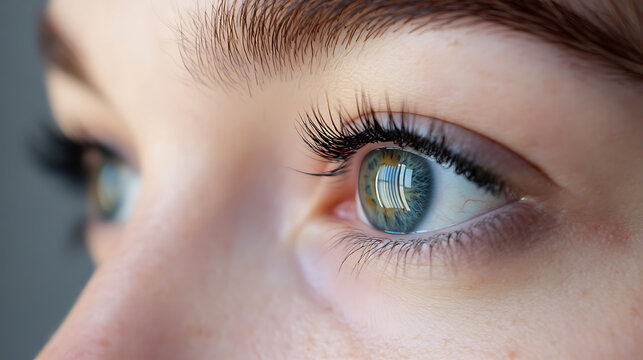 Close-up of transformed eyes adapting to multiple wavelengths 
