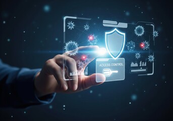 Cybersecurity Access Control with Threat Detection UI.