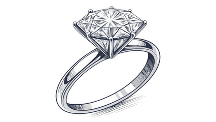 Elegant diamond engagement ring shimmers with artistic flair, perfect for bridal designs, jewelry promotions, and showcasing love's commitment