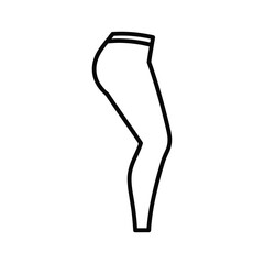 Leggings Line Icon, Women's Sportswear and Fashion Tights Symbol