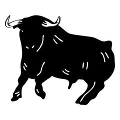 Spanish fighting bull flat