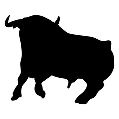 Spanish fighting bull silhouette