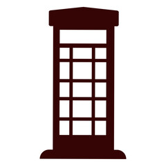 Telephone box silhouette