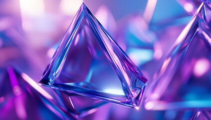 Chaotic Glass Shapes Background