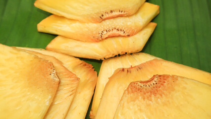 a slice of breadfruit chips 
