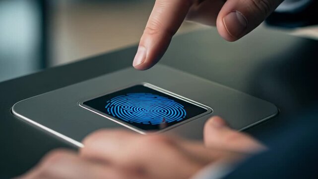 Fingerprint Scanning Technology for Security and Authentication Verification.