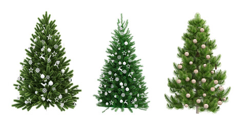 christmas tree isolated on white