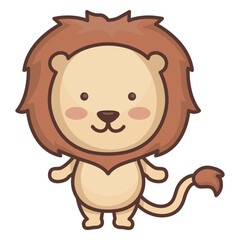 Cute lion character