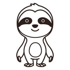 Cute sloth stroke