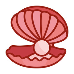 Oyster with pearl flat