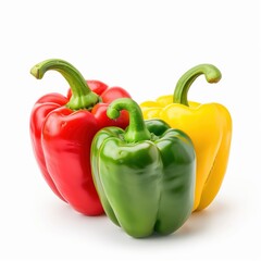 Fresh and Vibrant Bell Peppers in Red, Green, and Yellow Shades