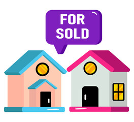 Perfect design icon of home for sold