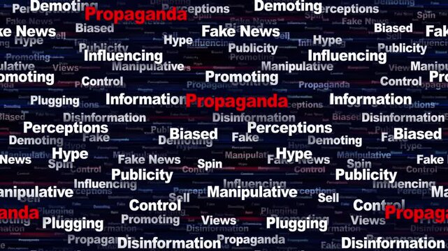 PROPAGANDA Seamless Endless Keywords Animation, Background, Loop
