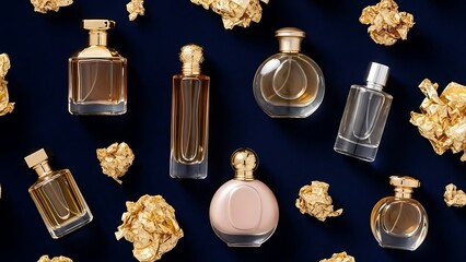 set of perfume bottles