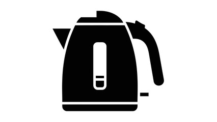 Obraz premium Electric Kettle Icon – Boiling Water Appliance Vector Illustration