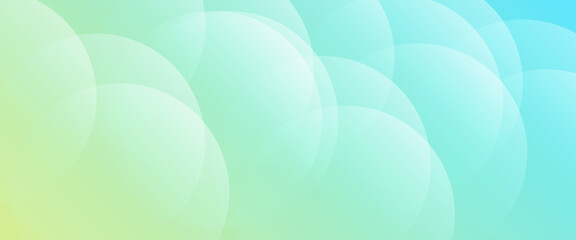 Minimalist banner background, pastel colorful, Light Blue and green gradations. Circle effect style geometric, abstract background. eps10, poster