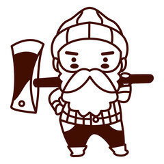 Man with axe canada stroke