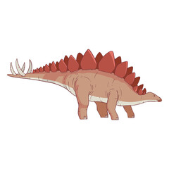 Stegosaurus dinosaur illustration © Vexels
