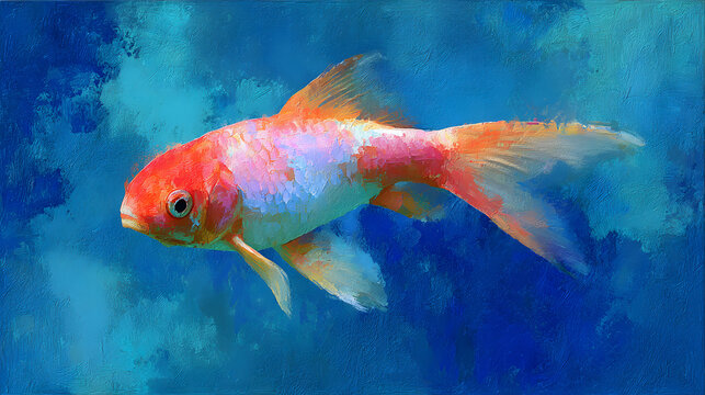 Un poisson sur un fond bleu pour le poisson d'avril
