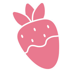 Valentine strawberry chocolate pink