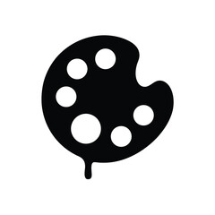 Palette Vector Isolated on White Background Palette Icon Concept Art Tool