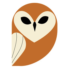 Heart shaped owl flat