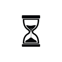Hourglass icon with sand falling hourglass, sand, time, clock, timer, measurement