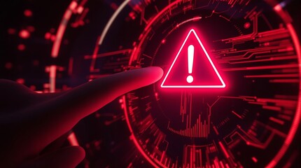 Red alert warning system error security breach cyber attack network security system vulnerability detected