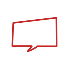 Naklejka premium 【Speech Bubble Icons】Black rectangular speech bubble outline for comic and message design / コミックやメッセージデザインに使える四角吹き出し線画素材