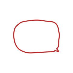 【Speech Bubble Icons】Hand-drawn round speech bubble outline for casual and comic design / カジュアルでコミック風の手書き丸吹き出し線画素材