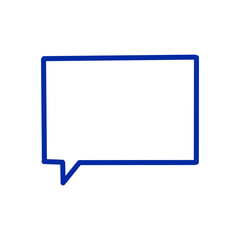 Simple Square Speech Bubble Outline / シンプルな四角の吹き出しアウトライン