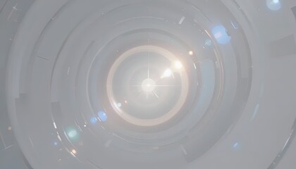 Abstract geometric tunnel with bright light, modern design background evokes futuristic technology and innovation, great for presentations and websites